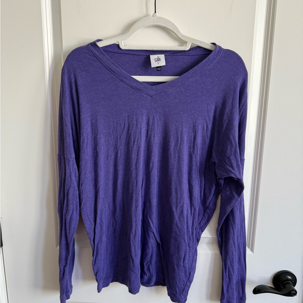 Cabi purple long sleeve top Size S